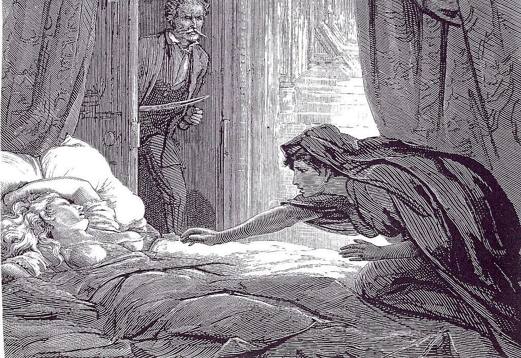 2. Illustration by David Henry Friston to accompany Carmilla (1872) via Wikimedia