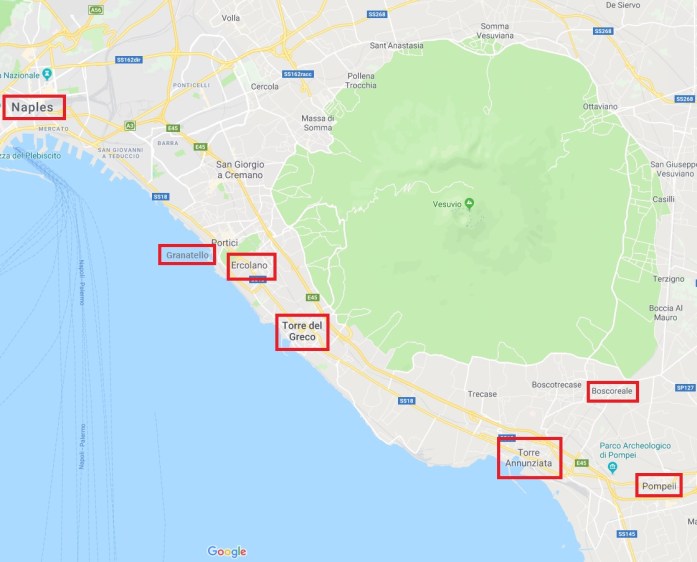 Vesuvius, Google Maps